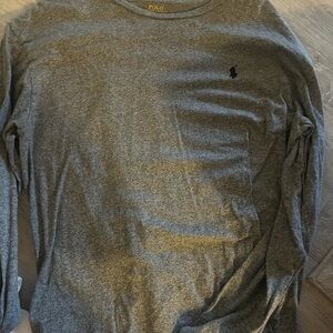 Polo by Ralph Lauren Men's Heather Gray Long-Sleeve Crew Shirt